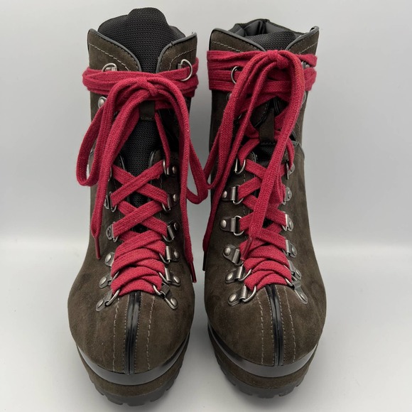 Target Xhilaration Stiletto Platform Boots size 9 Brown Red Utility Streetwear - Picture 3 of 12